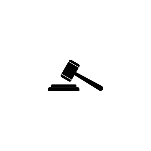 Icona Gavel Vettore Icone Gavel Giudice Gavel Asta Icona Vector — Vettoriale Stock