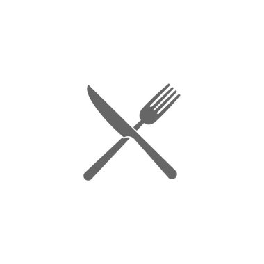 Çatal, kaşık ve bıçak ikonu. Restoran ikonu. Yemek ikonu. ye