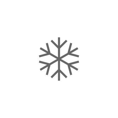 Kar tanesi ikonu. Kar ikonu vektörü. Kışın sembolü, dondu