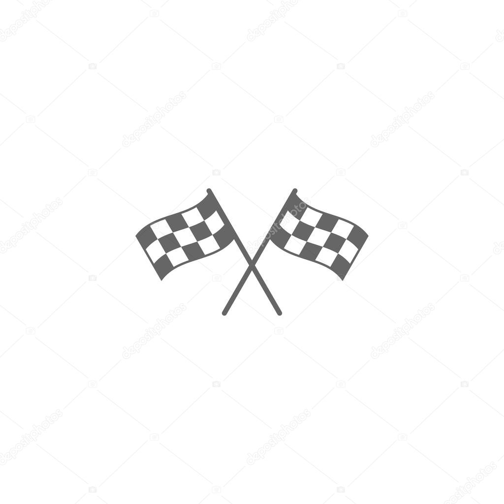 Start icon. Race flag icon. Competition sport flag line vector icon. Racing flag. Start finish fla