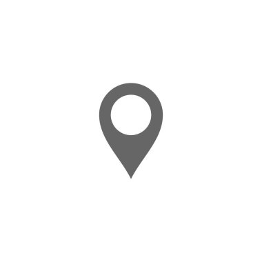 Pin simgesi vektörü. Konum simgesi. Harita işaretleyici ico