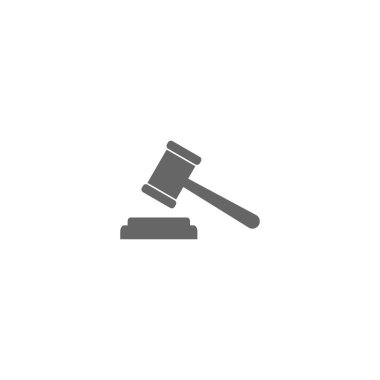 Gavel ikonu. Gavel ikon vektörü. Yargıç Gavel Açık Artırma Simgesi Vektörü