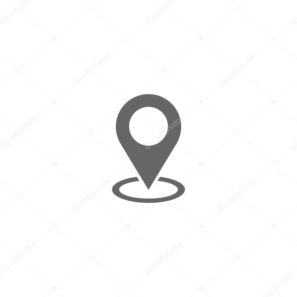 Pin icon vector. Location icon. Map pointer ico