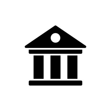 Web ve mobil uygulama için banka simgesi vektörü. Banka işareti ve sembol, müze, üniversite