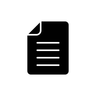 Document icon vector for web and mobile app. Paper sign and symbol. File Icon