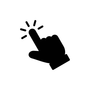 Hand click icon vector for web and mobile app. pointer sign and symbol. hand cursor icon