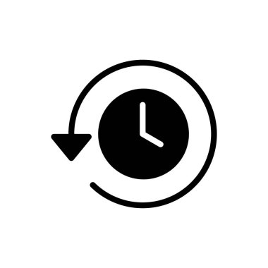 Web ve mobil uygulama için geçmiş simgesi vektörü. Son olay geçmişi işareti ve simgesi