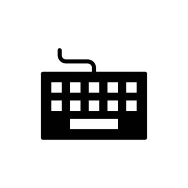 Web ve mobil uygulama için klavye simgesi vektörü. Klavye işareti ve simgesi