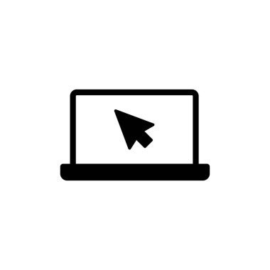 Web ve mobil uygulama için dizüstü bilgisayar simgesi vektörü. bilgisayar işareti ve sembol