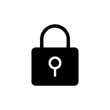 Web ve mobil uygulama için simge vektörünü kilitle. Asma kilit işareti ve sembol. Şifreleme simgesi. Güvenlik sembolü