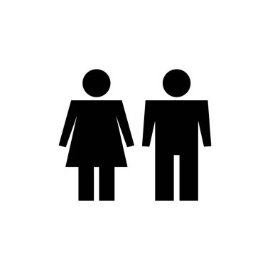 Web ve mobil uygulama için erkek ve kadın ikon vektörü. Erkek ve dişi işareti ve sembol. Kızlar ve oğlanlar