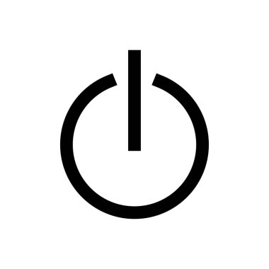 Web ve mobil uygulama için güç simgesi vektörü. Güç Anahtarı işareti ve sembolü. Elektrik gücü.