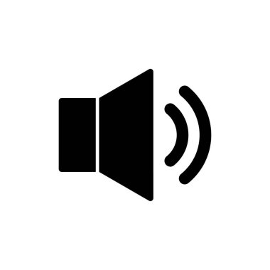 Web ve mobil uygulama için ikon vektörü. Ses düzeyi ve sembol. Hoparlör ikonu. ses sembolü