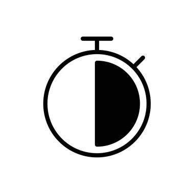 Web ve mobil uygulama için kronometre simgesi vektörü. Zamanlayıcı işareti ve sembol. Geri sayım simgesi. Zaman Dönemi