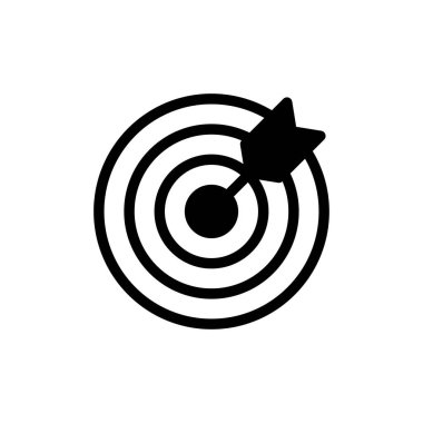 Web ve mobil uygulama için hedef simge vektörü. hedef simge vektörü. hedef pazarlama işareti ve sembol