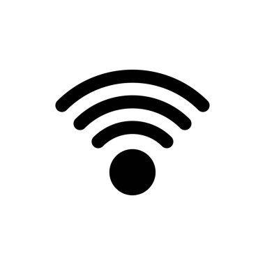 Web ve mobil uygulama için Wifi simgesi vektörü. İşaret işareti ve sembol. Kablosuz simge