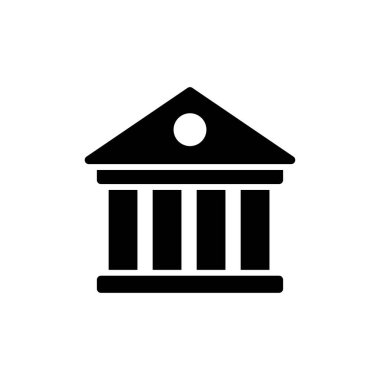 Web ve mobil uygulama için banka simgesi vektörü. Banka işareti ve sembol, müze, üniversite