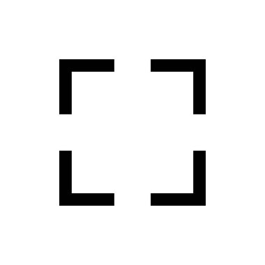 Fullscreen Icon vector for web and mobile app. Expand to full screen sign and symbol. Arrows symbol