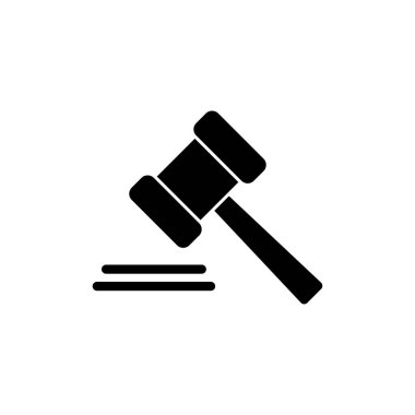 Gavel icon vector for web and mobile app. judge gavel sign and symbol. law icon. auction hammer