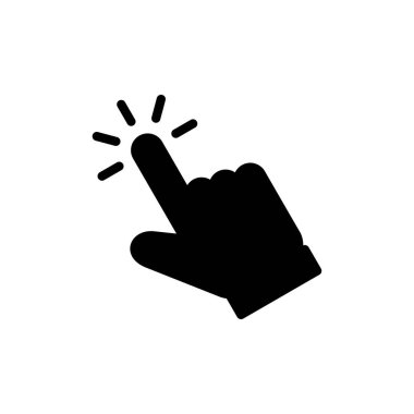 Hand click icon vector for web and mobile app. pointer sign and symbol. hand cursor icon