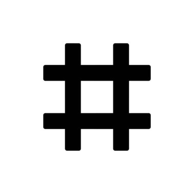 Hashtag icon vector for web and mobile app. hashtag sign and symbol