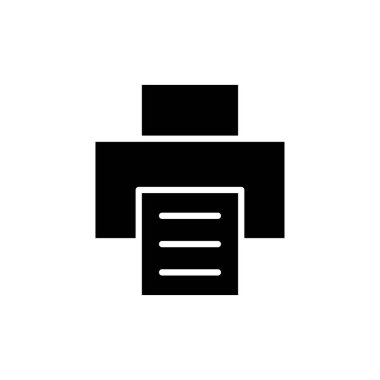 Web ve mobil uygulama için simge vektörünü yazdır. yazıcı işareti ve sembol