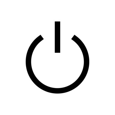 Web ve mobil uygulama için güç simgesi vektörü. Güç Anahtarı işareti ve sembolü. Elektrik gücü.