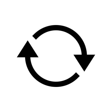 Web ve mobil uygulama için ikon vektörünü tazele. İşareti ve sembolü yeniden yükle. Simgeyi güncelle.