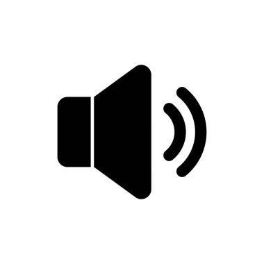 Web ve mobil uygulama için ikon vektörü. Ses düzeyi ve sembol. Hoparlör ikonu. ses sembolü