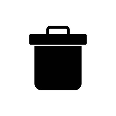 Web ve mobil uygulama için çöp simgesi vektörü. Çöp kutusu simgesi. İşareti ve sembolü sil.