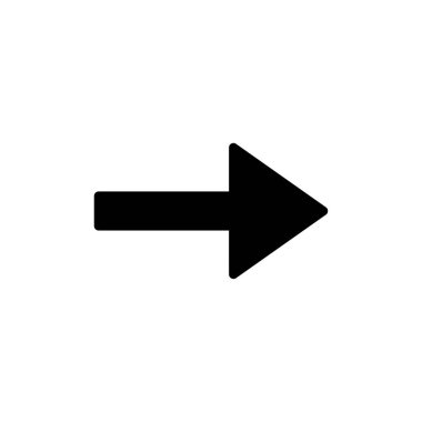 Web ve mobil uygulama için ok simgesi vektörü. Web tasarımı için ok işareti ve sembol.