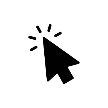 Click icon vector for web and mobile app. pointer arrow sign and symbol. cursor icon