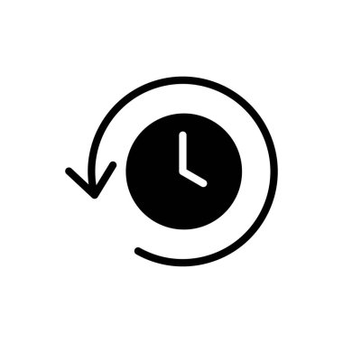 Web ve mobil uygulama için geçmiş simgesi vektörü. Son olay geçmişi işareti ve simgesi