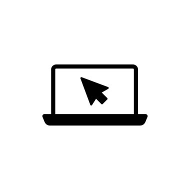 Web ve mobil uygulama için dizüstü bilgisayar simgesi vektörü. bilgisayar işareti ve sembol