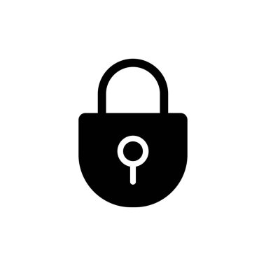 Web ve mobil uygulama için simge vektörünü kilitle. Asma kilit işareti ve sembol. Şifreleme simgesi. Güvenlik sembolü