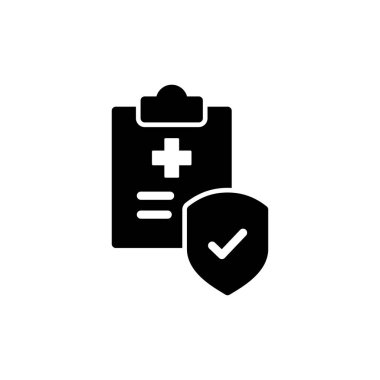 Web ve mobil uygulama için tıbbi sigorta ikonu vektörü. Sağlık sigortası ve sembol