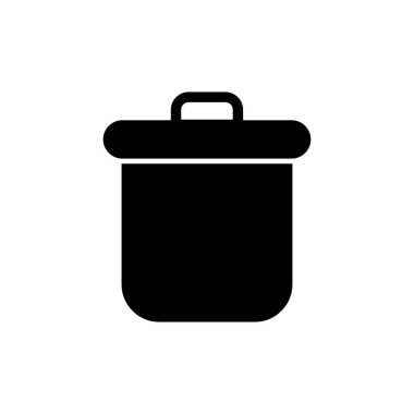 Web ve mobil uygulama için çöp simgesi vektörü. Çöp kutusu simgesi. İşareti ve sembolü sil.