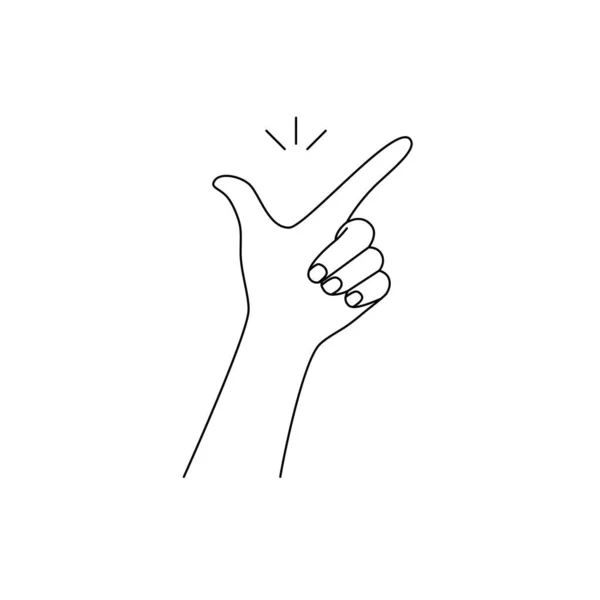 Mão Gesto Fácil Conceito Símbolo Engraçado Popular Para Fazer Dedos — Vetor de Stock