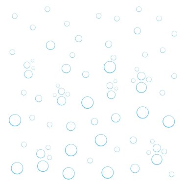 Şeffaflık köpüklü suyu ayarla. Tazelik ve saflık kavramı, suda köpüklü ışıltılar, coşkulu içecek, kağıt ve tekstil için deniz altı etkisi. İçecekler, kozmetik ürünleri ve deterjanlar için baskı paketlemesi