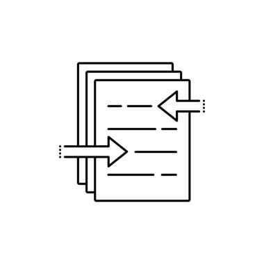 Doğrusal siyah değerlendirme işareti. Teftiş, teftiş, vergi hesaplama ya da maliye raporu, muhasebe tavsiyesi, inceleme kavramı. özet işareti beyaz arkaplanda izole edildi
