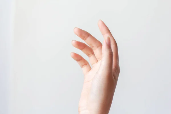 Mano Mujer Sobre Fondo Blanco — Foto de Stock