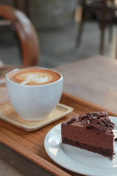 Sütlü Kahve Çikolatalı Kek — Stok fotoğraf