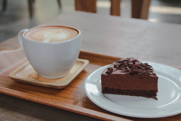 Sütlü Kahve Çikolatalı Kek — Stok fotoğraf