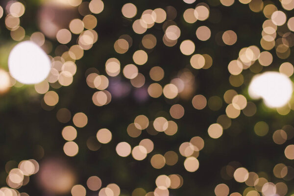 Blurred bokeh light Christmas tree.