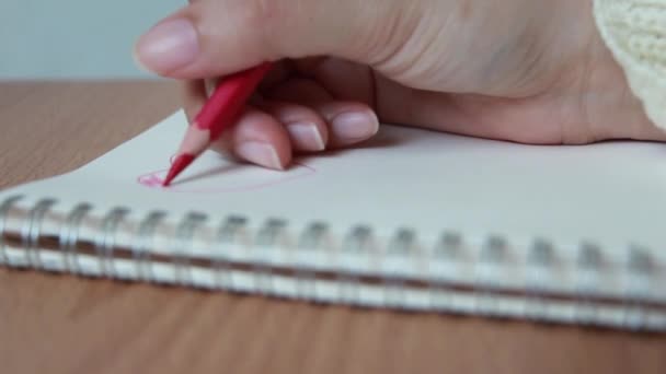 Ręczne Pisanie Notatniku — Wideo stockowe