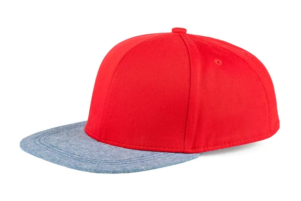 red baseball cap