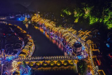 Gece görüşü Zhenyuan, Guizhou, Çin