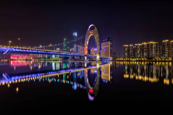 Widok Nocy Cbd Guangzhou — Zdjęcie stockowe