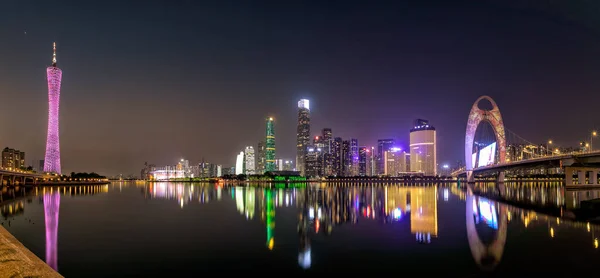 Nachtansicht Von Cbd Guangzhou — Stockfoto