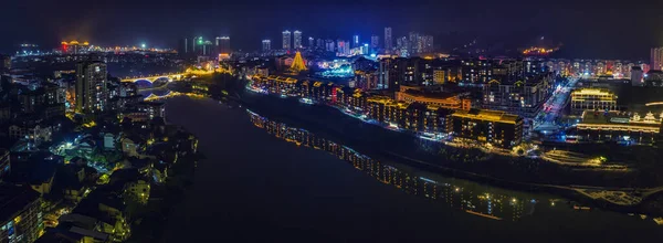 Vista Notturna Del Guangxi Sanjiang — Foto Stock